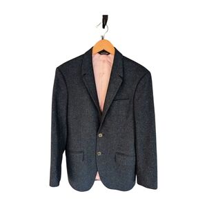 Paul Smith Wool/Cashmere Heathered Navy 2 Button Suit Jacket Size 38R